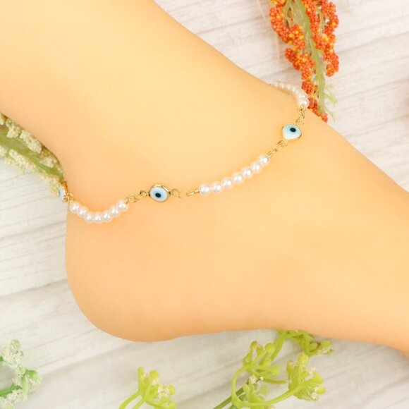 "Handmade Anklet – Elegant & Delicate Jewelry for Women | UNVRC1454 - Picture 5 of 10